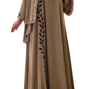 Dress Women Eid Muslim Abaya Dubai Arab Middle Long Robe Morocco Embroidery Kaft